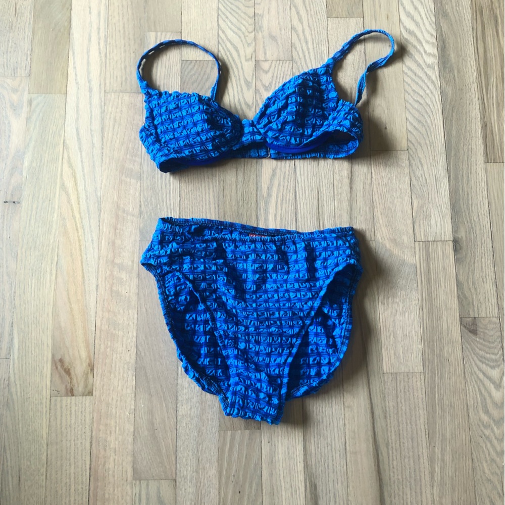 Jantzen Vibrant Blue Textured Swimwear